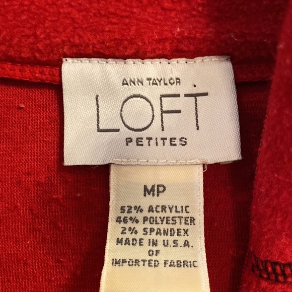 Ann Taylor Loft quarter zip sweater with cinch bottom size MP - Picture 2 of 2